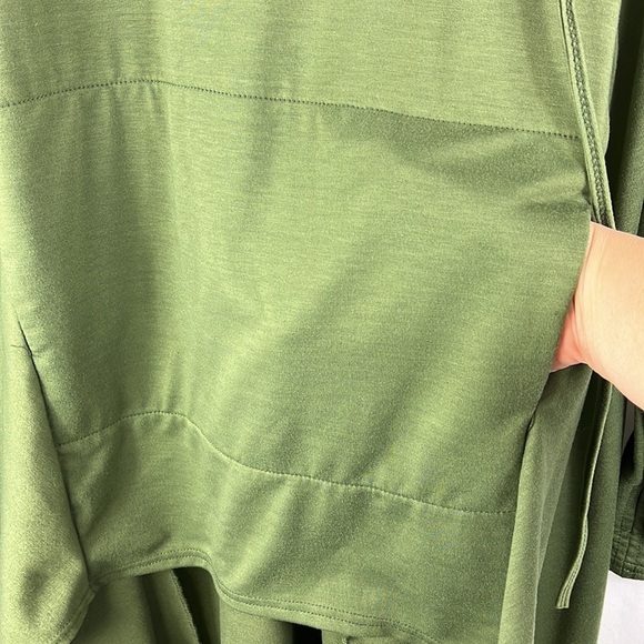 Willow Oversized Asymmetrical Hooded Pullover Sweatshirt/Dress - Picture 7 of 14